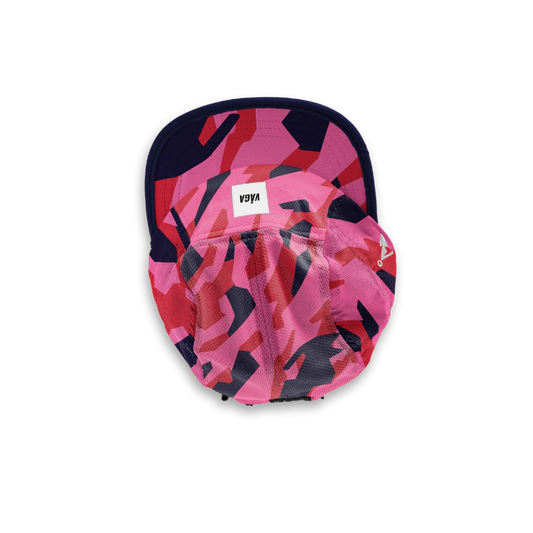 VAGA Patterned Cap - Flame Red/Poster Pink/Navy