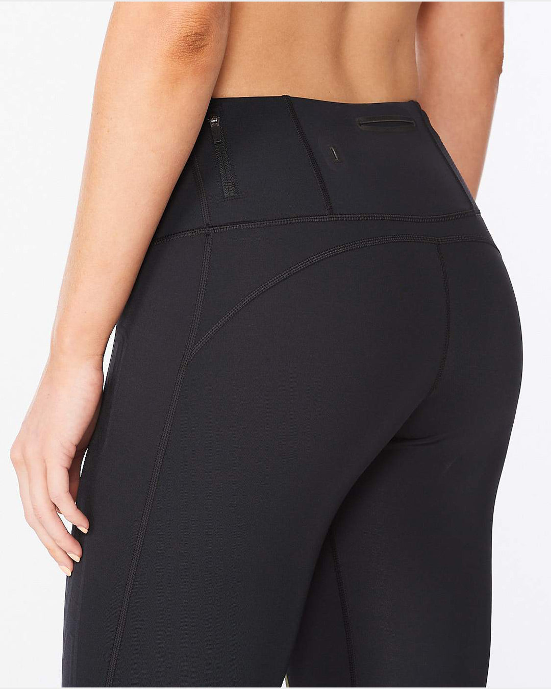 2XU Women's Light Speed Mid-Rise Compression Tights - Black/Gold Reflective