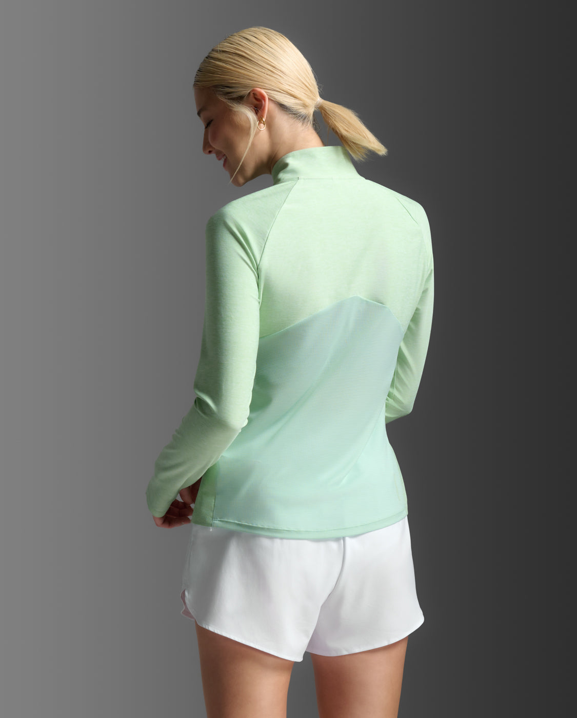 2XU Women's Aero 1/2 Zip - Digitalmint/Digitalmintreflect
