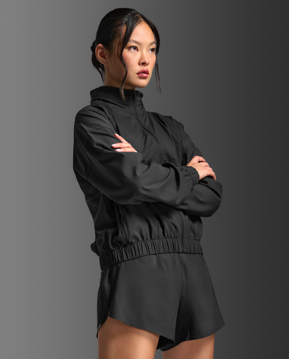 2XU Women's Aero Sheer Windbreaker - Black/Black Reflective