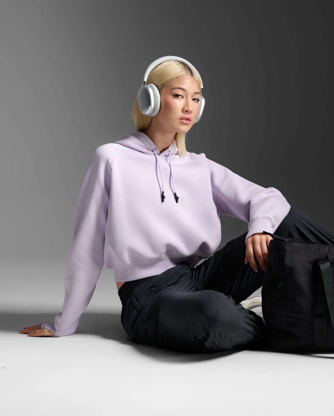 2XU Women's Form Smooth Spacer Crop Hoodie - Virtual Violet/Virtual Violet