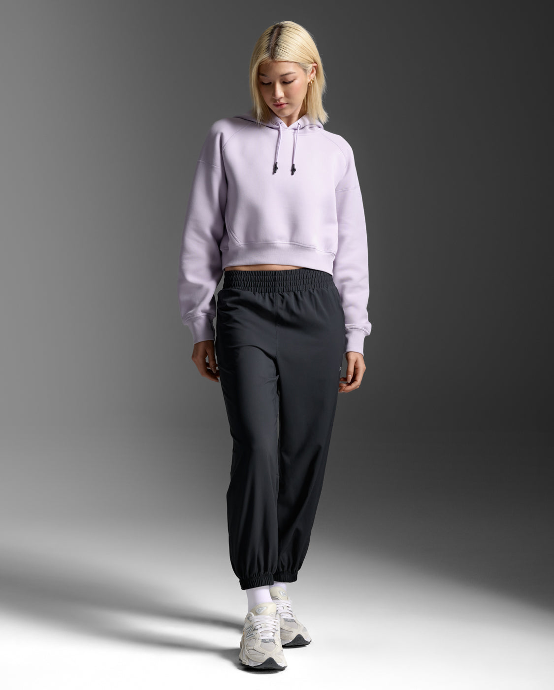 2XU Women's Form Smooth Spacer Crop Hoodie - Virtual Violet/Virtual Violet