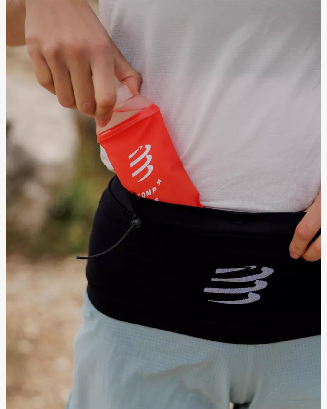 Compressport Unisex's Free Belt PRO 2.0 - Black/White