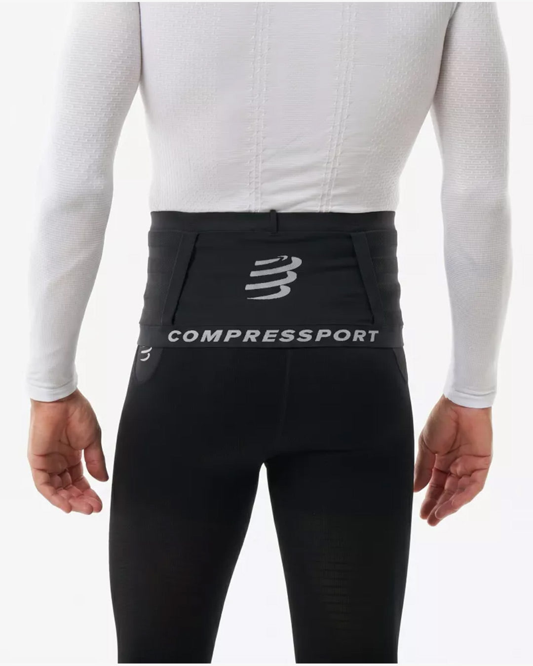 Compressport Unisex's Free Belt PRO 2.0 - Black/White