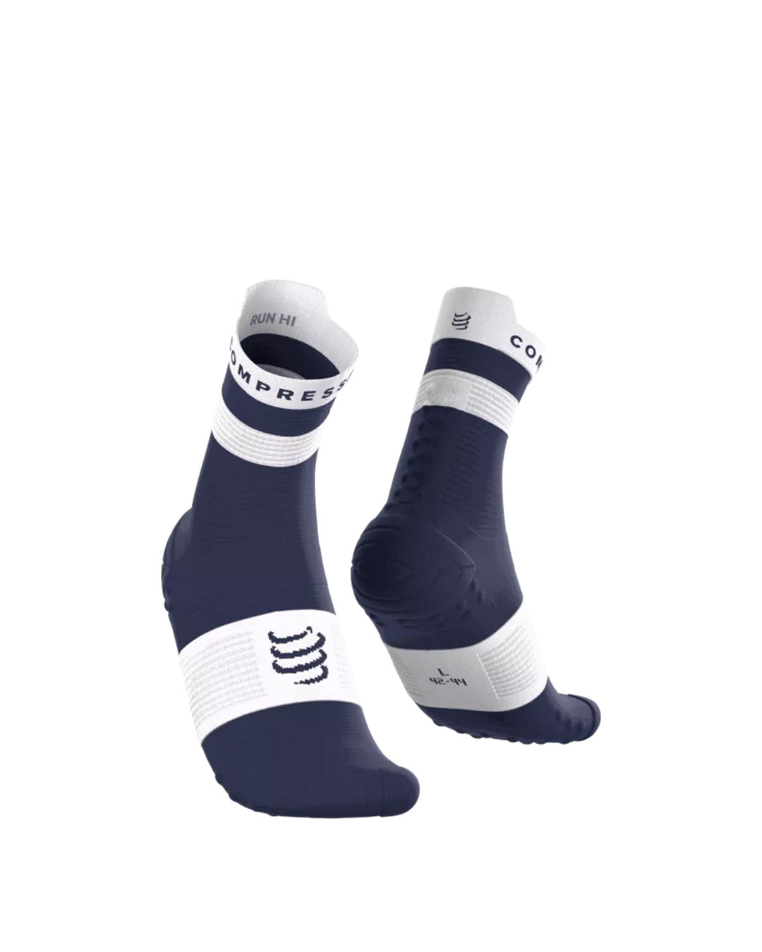 Compressport Unisex's Pro Racing Socks v4.0 Run High - Peacoat/White
