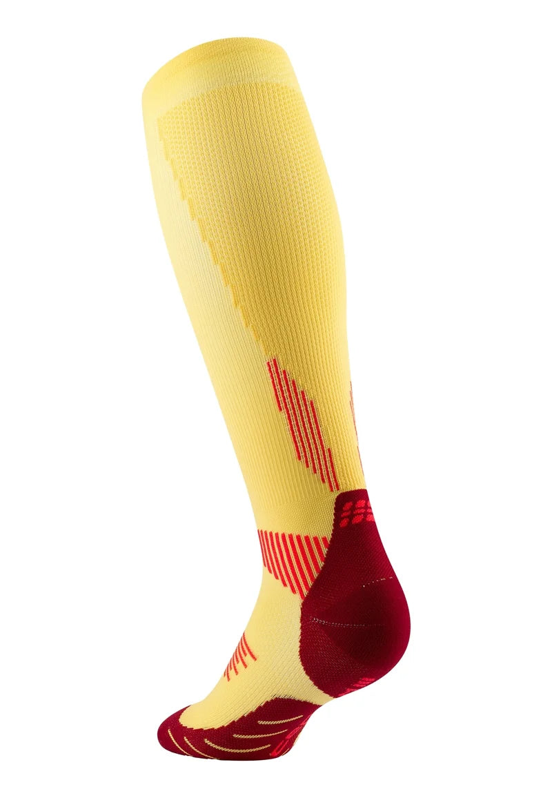 CEP Men's Run Socks Tall 5.0 - Marigold/Burgundy