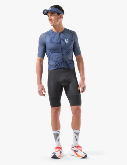 Compressport Men's AERO SS Trisuit - Indigo Print