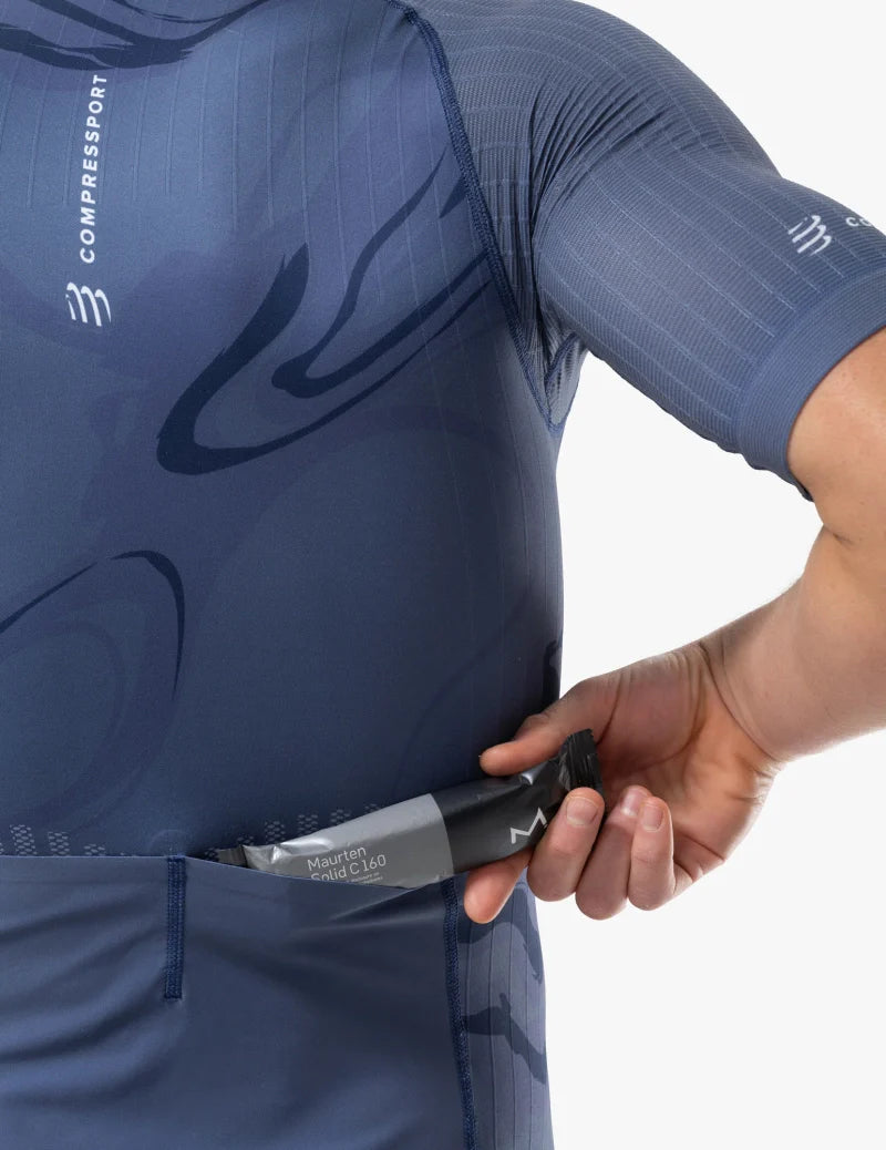 Compressport Men's AERO SS Trisuit - Indigo Print