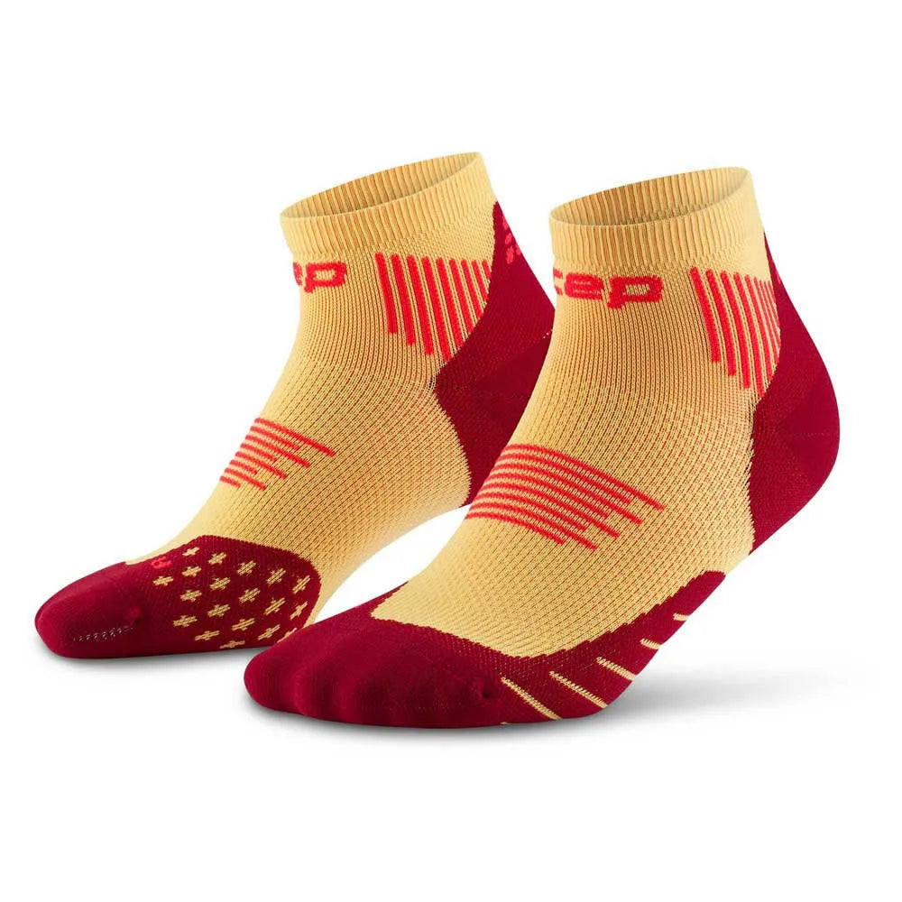 CEP Women's Run Socks Low Cut 5.0 - Marigold/Burgundy