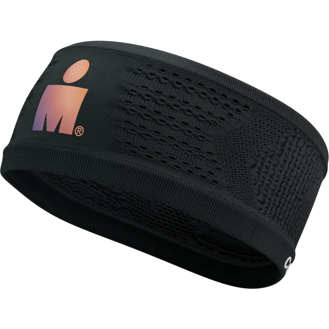 Compressport Unisex's Headband On/Off Ironman 2025 L1 - Black