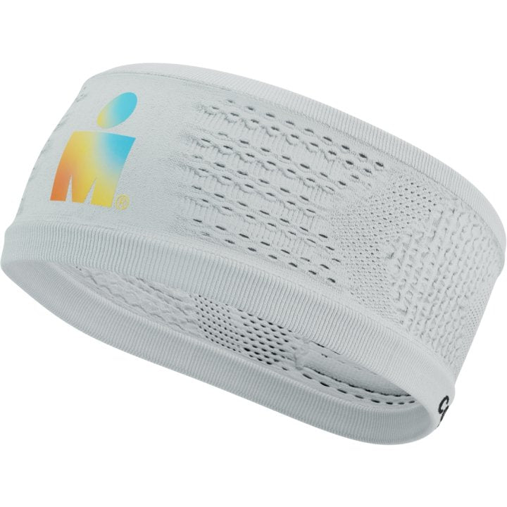 Compressport Unisex's Headband On/Off Ironman 2025 L1 - White