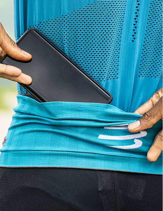 Compressport Unisex Free Belt - Mosaic Blue/Magnet