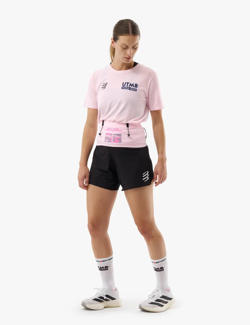 Compressport Unisex's Free Belt Pro UTMB 2025 L1 - Roseate