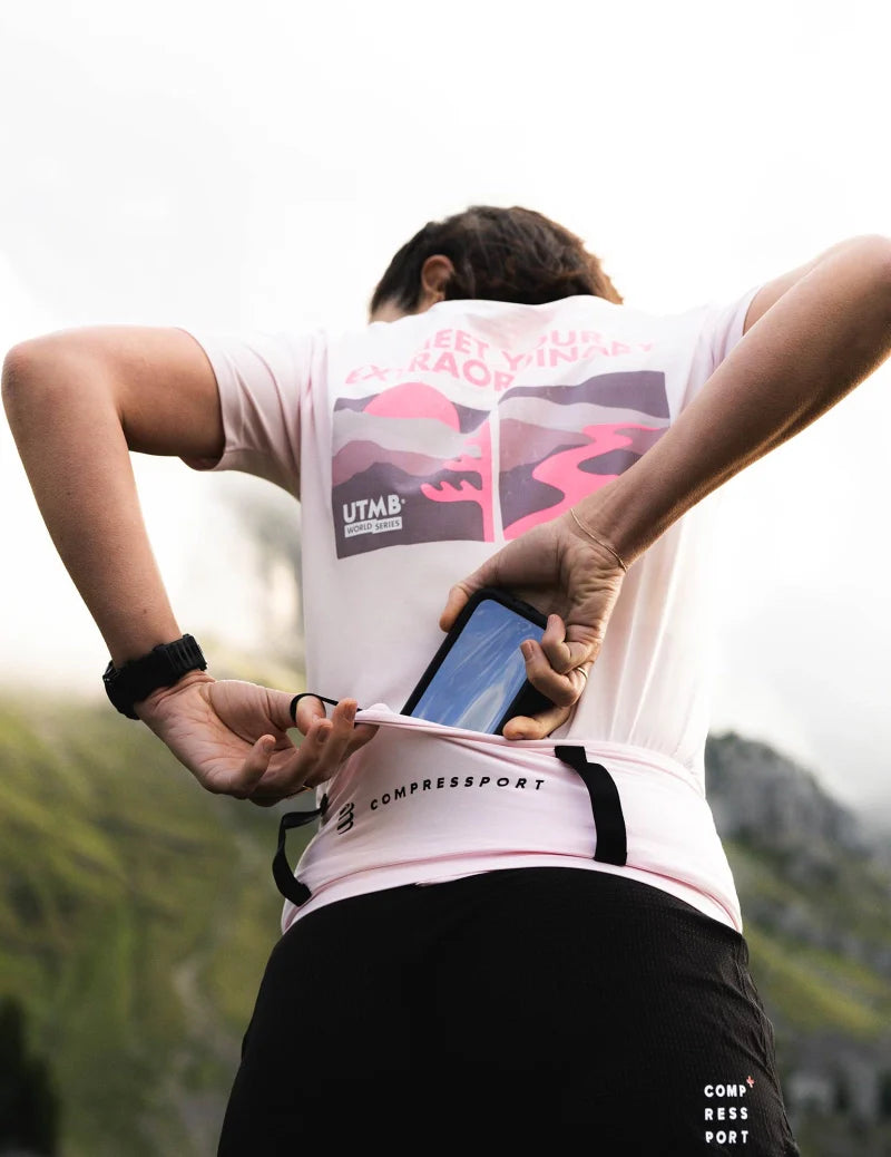Compressport Unisex's Free Belt Pro UTMB 2025 L1 - Roseate