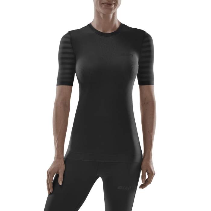 CEP Women's Run Ultralight Shirt Short Sleeve - Black