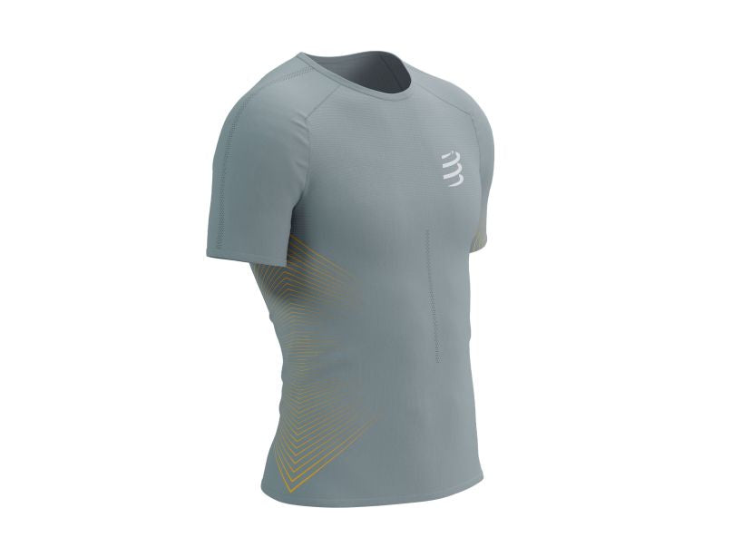 Compessport Men's Performance SS Tshirt - Alloy/Citrus