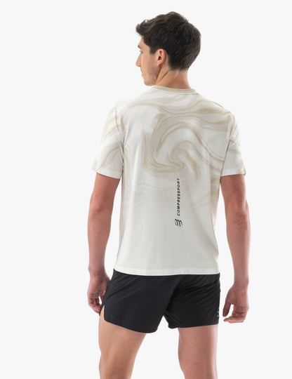 Compessport Men's Performance SS Tshirt - Sugar/Como Print