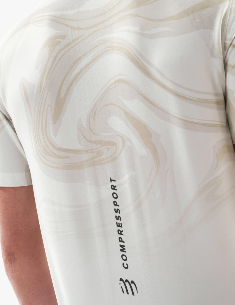 Compessport Men's Performance SS Tshirt - Sugar/Como Print