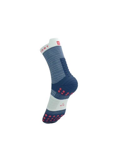Compressport Unisex's PRO Racing Socks v4.0 Run High - Blues/Sugar