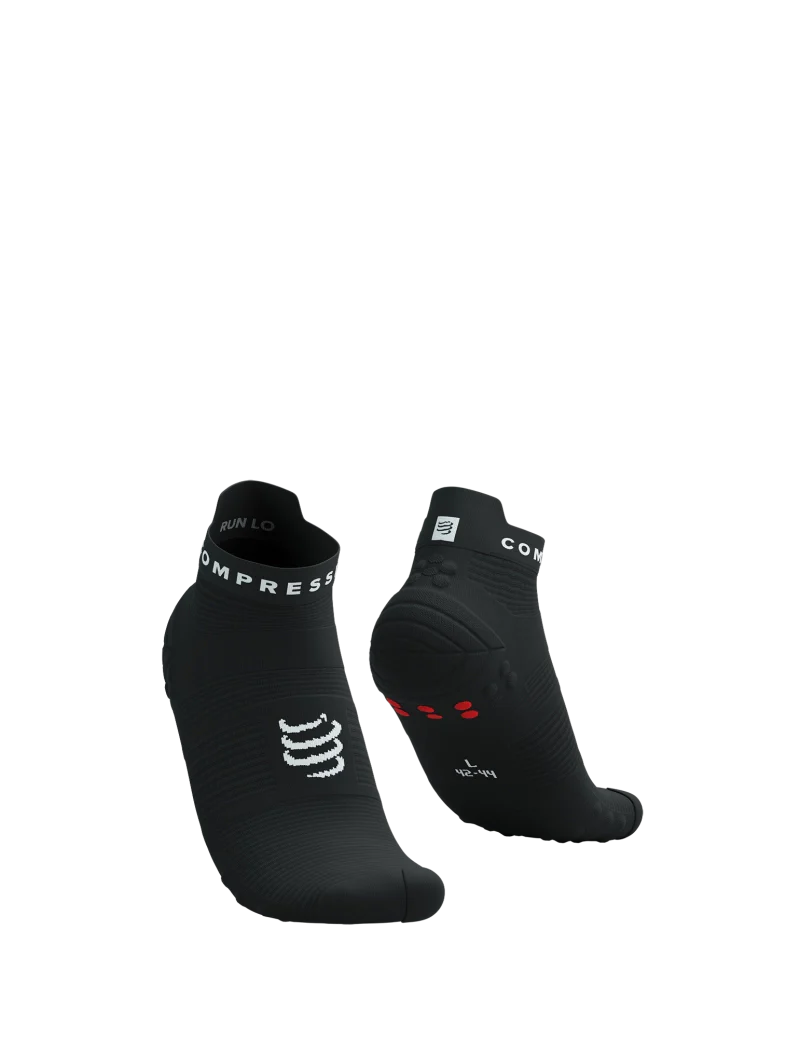 Compressport Unisex's PRO Racing Socks v4.0 Run Low - Black/White