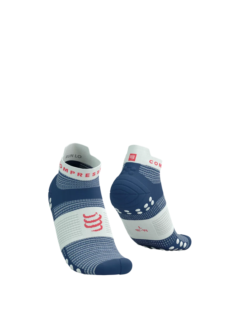 Compressport Unisex's PRO Racing Socks v4.0 Run Low - Blues/Sugar