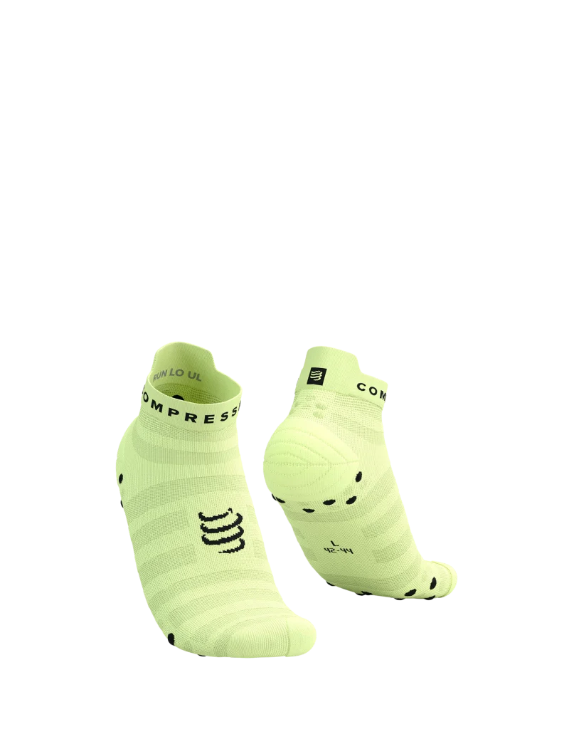 Compressport Unisex's PRO Racing Socks v4.0 Ultralight Run Low - Shadow Lime/Black