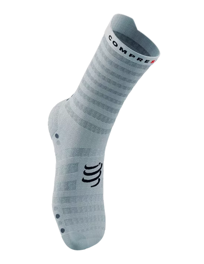 Compressport Unisex's Pro Racing Socks v4.0 Ultralight Run High - White/Alloy