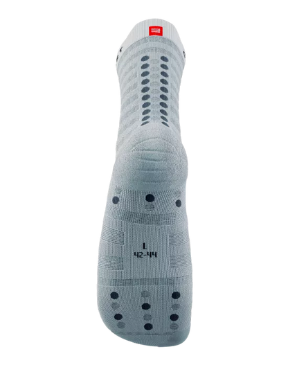 Compressport Unisex's Pro Racing Socks v4.0 Ultralight Run High - White/Alloy