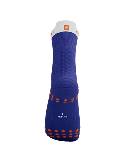 Compressport Unisex's Pro Racing Socks v4.0 Run High - Dazz Blue/White