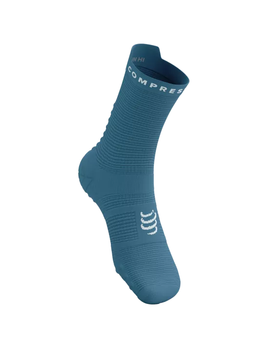Compressport Unisex's Pro Racing Socks v4.0 Run High - Niagara Blue/White