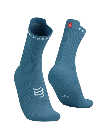 Compressport Unisex's Pro Racing Socks v4.0 Run High - Niagara Blue/White