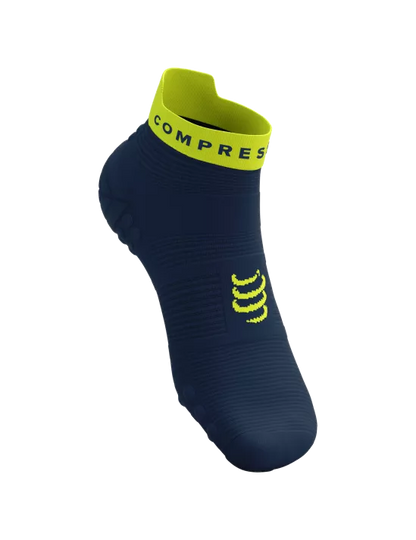 Compressport Unisex's Pro Racing Socks v4.0 Run Low - Blues/Green Sheen