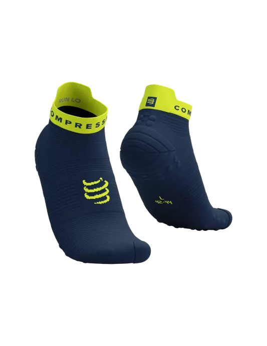 Compressport Unisex's Pro Racing Socks v4.0 Run Low - Blues/Green Sheen