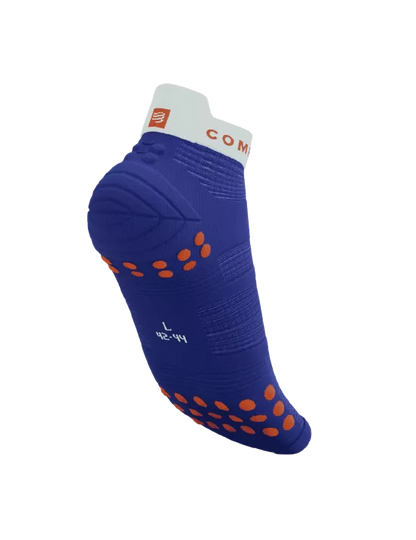 Compressport Unisex's Pro Racing Socks v4.0 Run Low - Dazz Blue/White