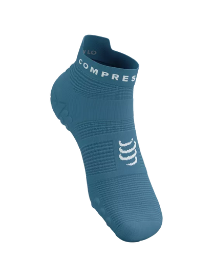 Compressport Unisex's Pro Racing Socks v4.0 Run Low - Niagara Blue/White
