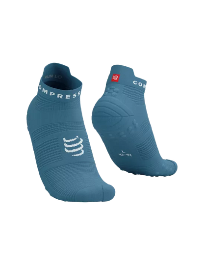 Compressport Unisex's Pro Racing Socks v4.0 Run Low - Niagara Blue/White