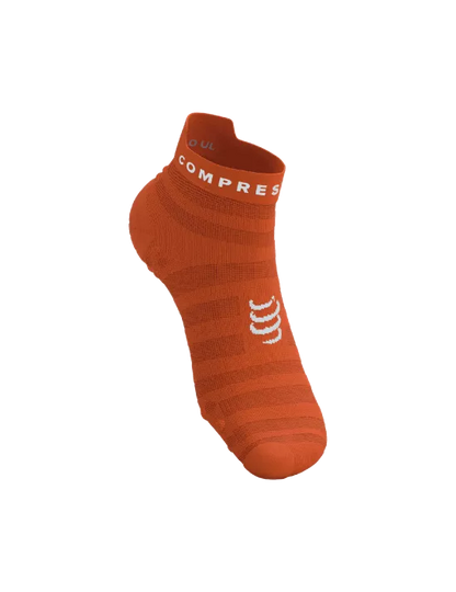Compressport Unisex's Pro Racing Socks v4.0 Ultralight Run Low - Fire/White