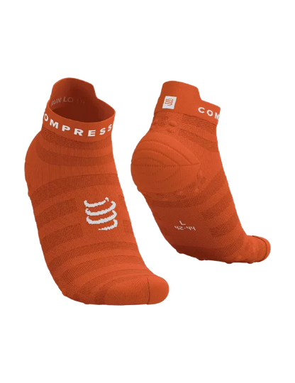 Compressport Unisex's Pro Racing Socks v4.0 Ultralight Run Low - Fire/White
