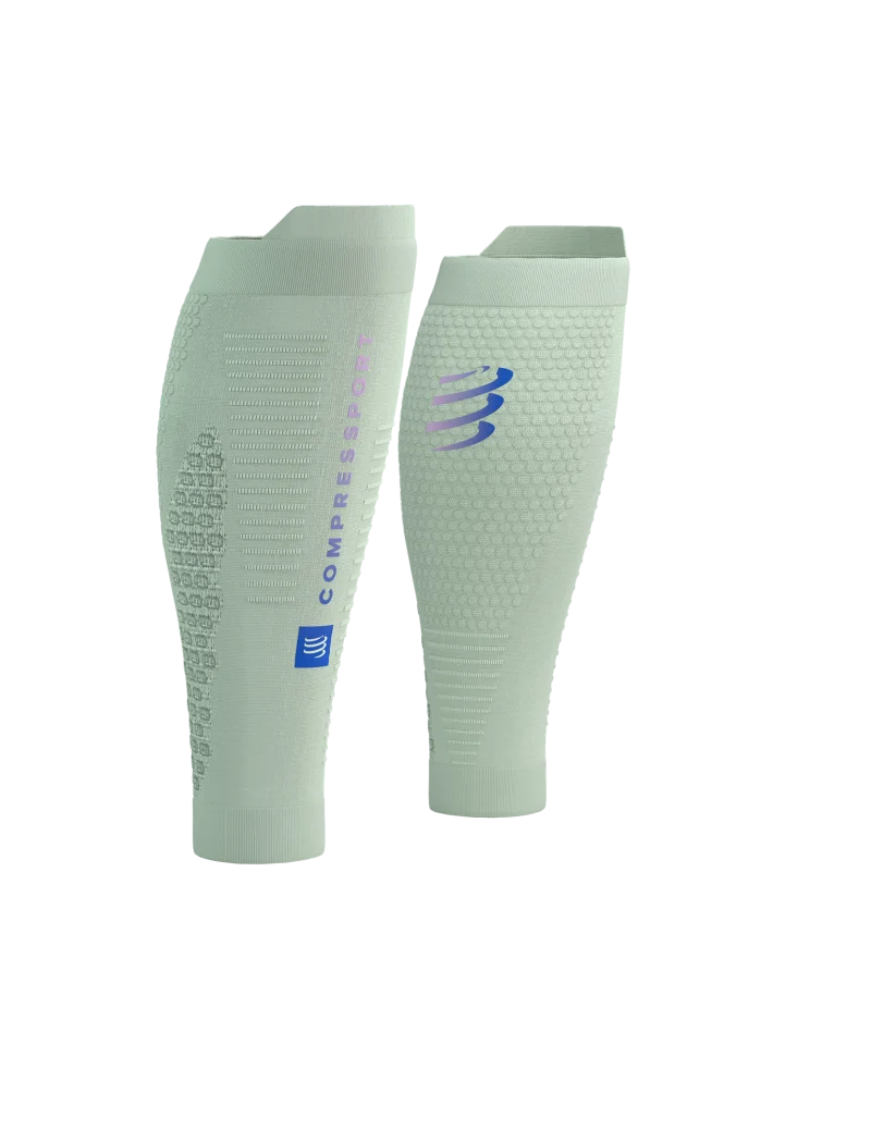 Compressport Unisex's R2 3.0 Calf Sleeves - Aqua/Jacaranda