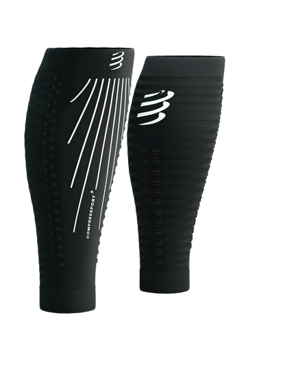 Compressport Unisex's R2 AERO Calf Sleeves - Black/White