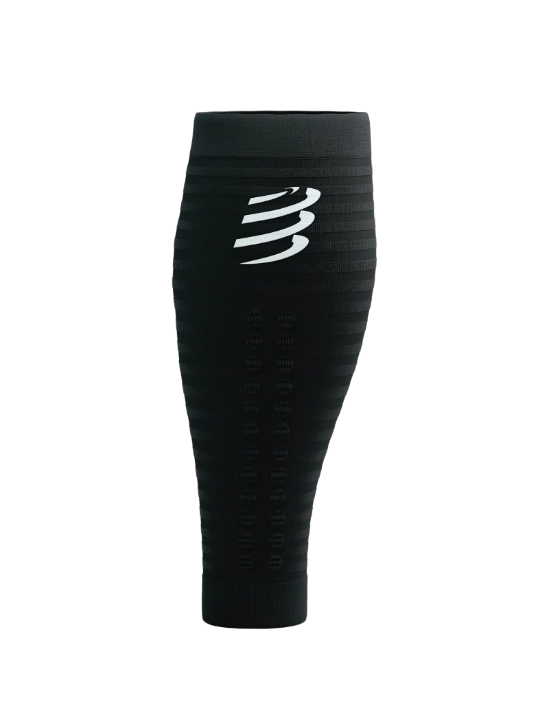 Compressport Unisex's R2 AERO Calf Sleeves - Black/White