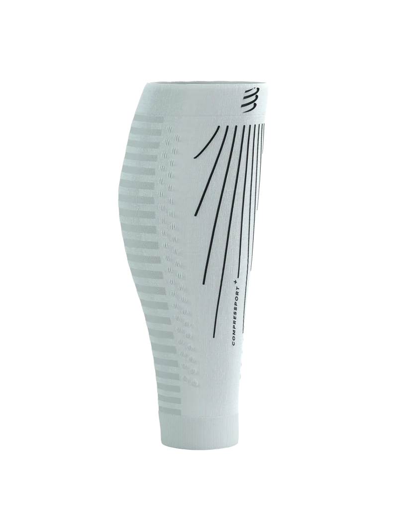 Compressport Unisex's R2 AERO Calf Sleeves - White/Black