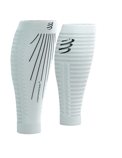 Compressport Unisex's R2 AERO Calf Sleeves - White/Black