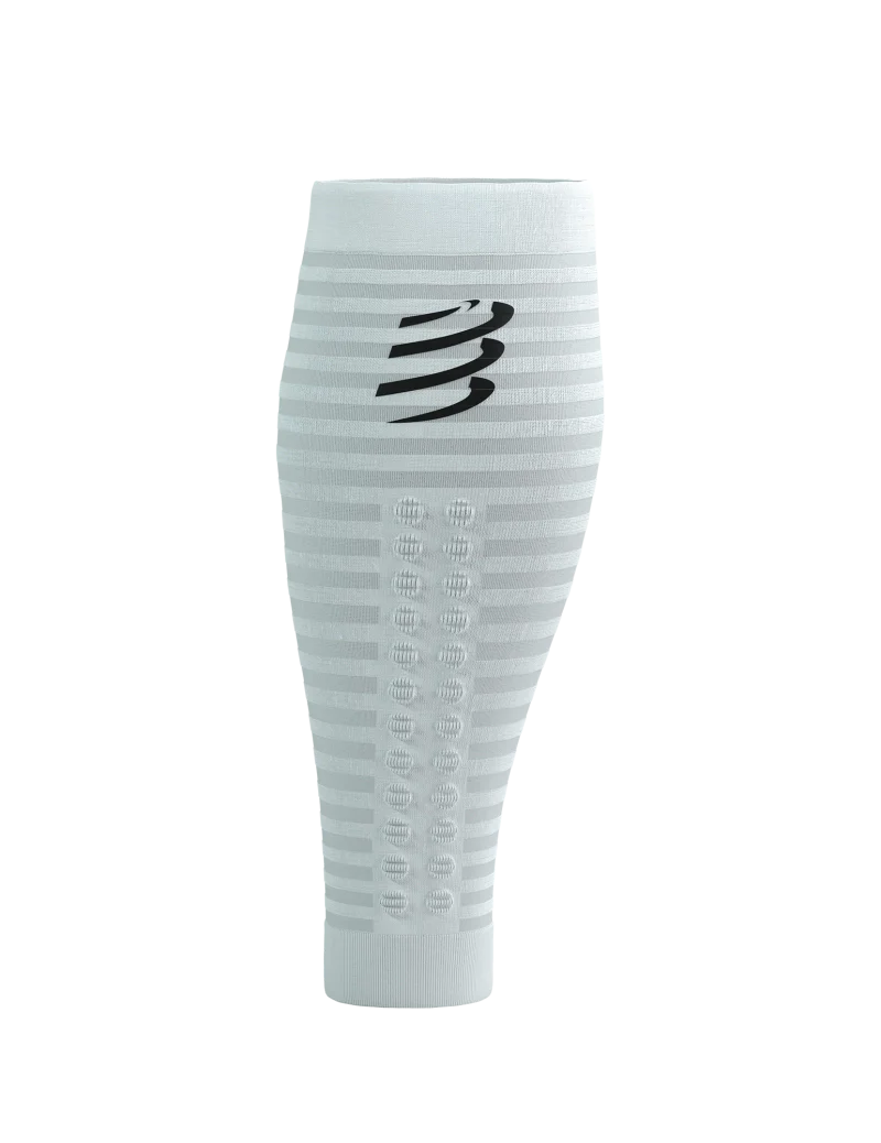 Compressport Unisex's R2 AERO Calf Sleeves - White/Black