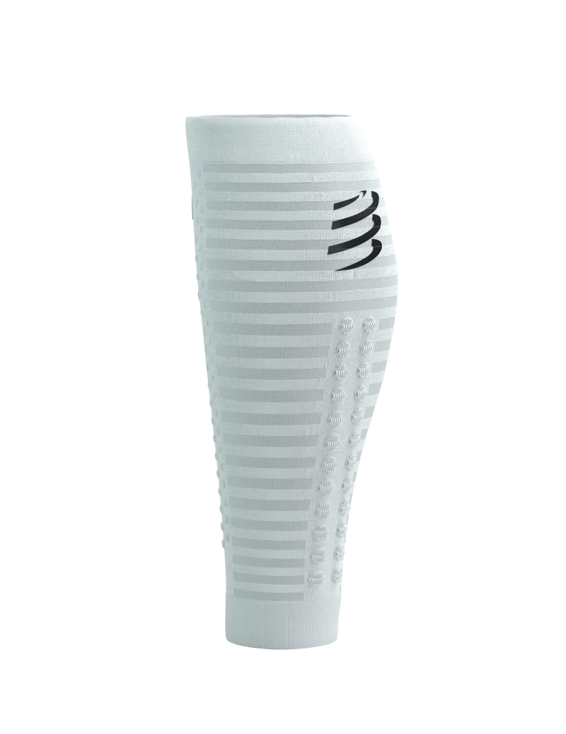Compressport Unisex's R2 AERO Calf Sleeves - White/Black