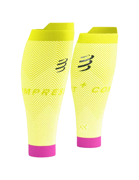 Compressport Unisex's R2 Oxygen Calf Sleeve - Safe Yellow