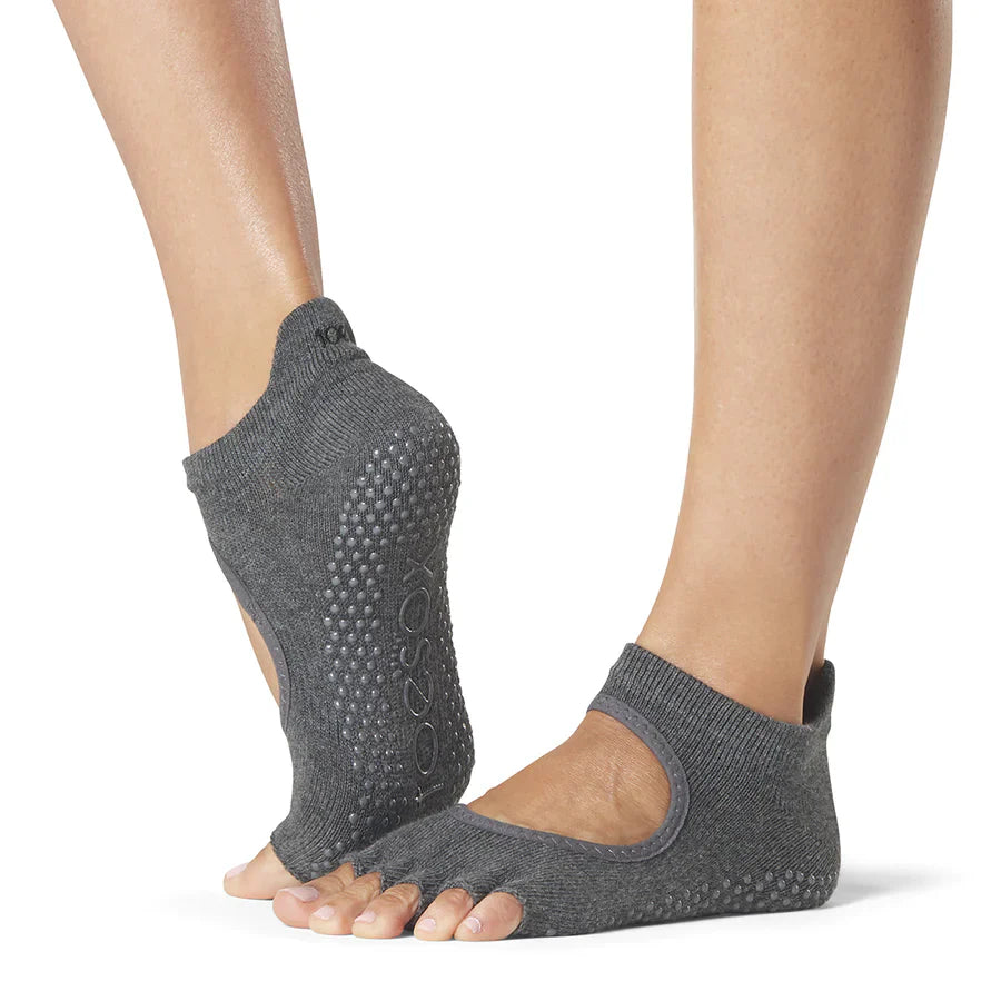 TOESOX Grip Half Toe Bellarina - Charcoal Grey
