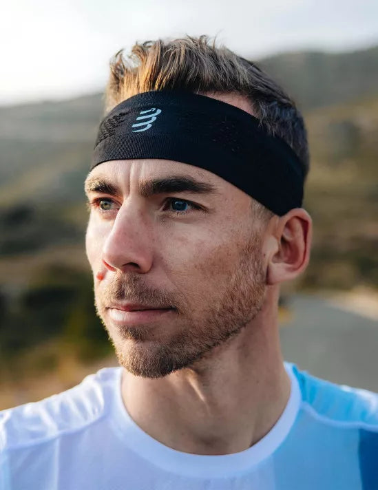 Compressport Unisex's Thin Headband On/Off - Black