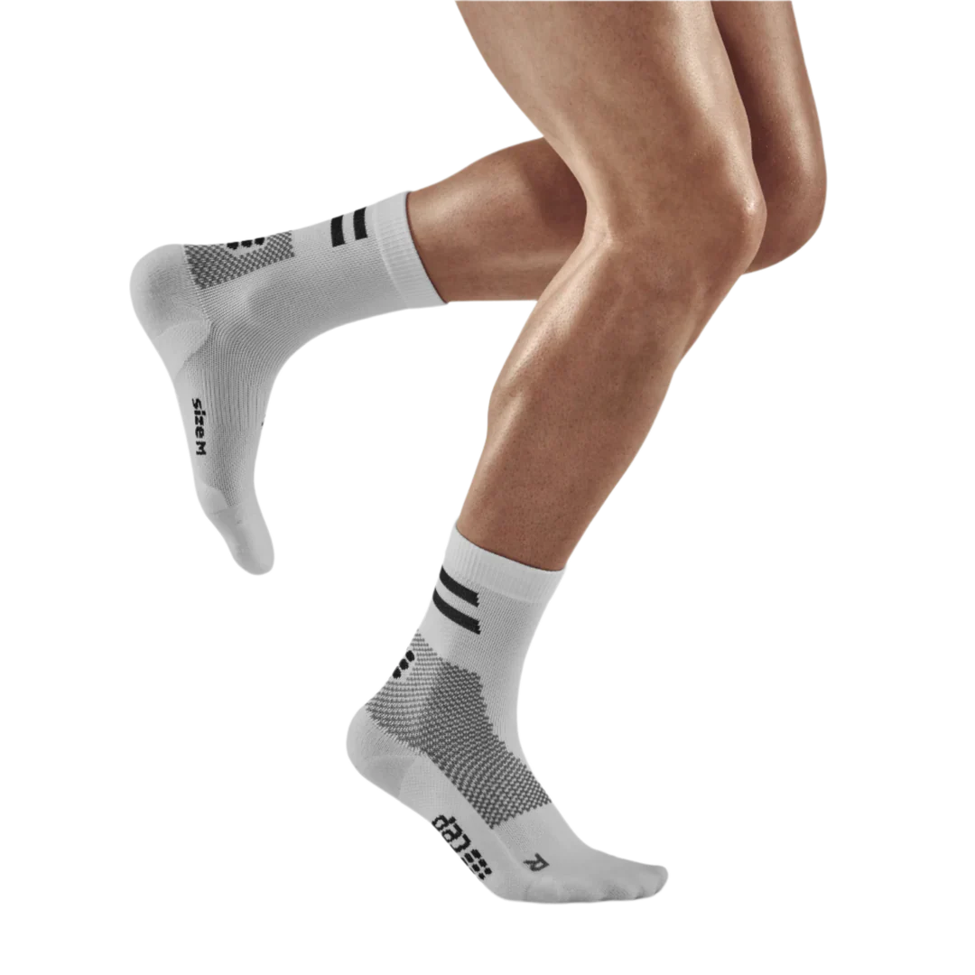 CEP Unisex's Training Socks Mid-Cut - White