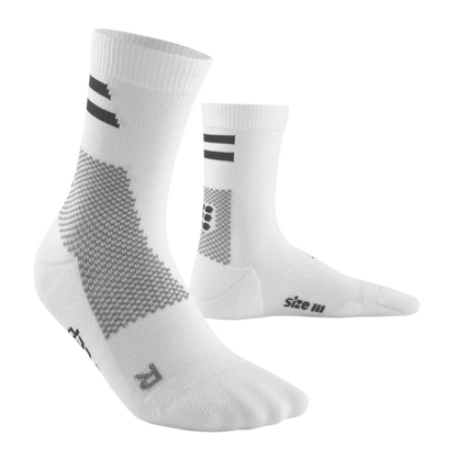 CEP Unisex's Training Socks Mid-Cut - White